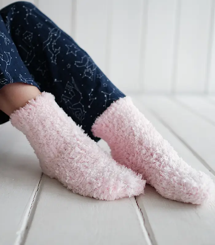 Açık Pembe Uyku Çorabı