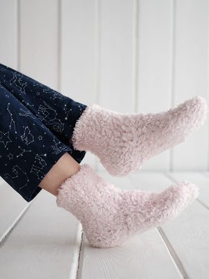 Açık Pembe Uyku Çorabı