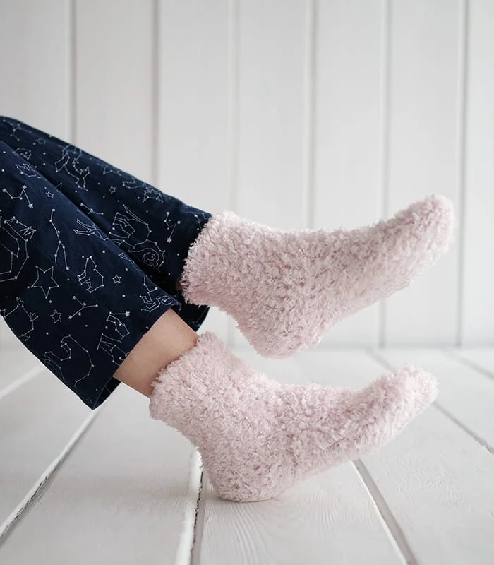 Açık Pembe Uyku Çorabı