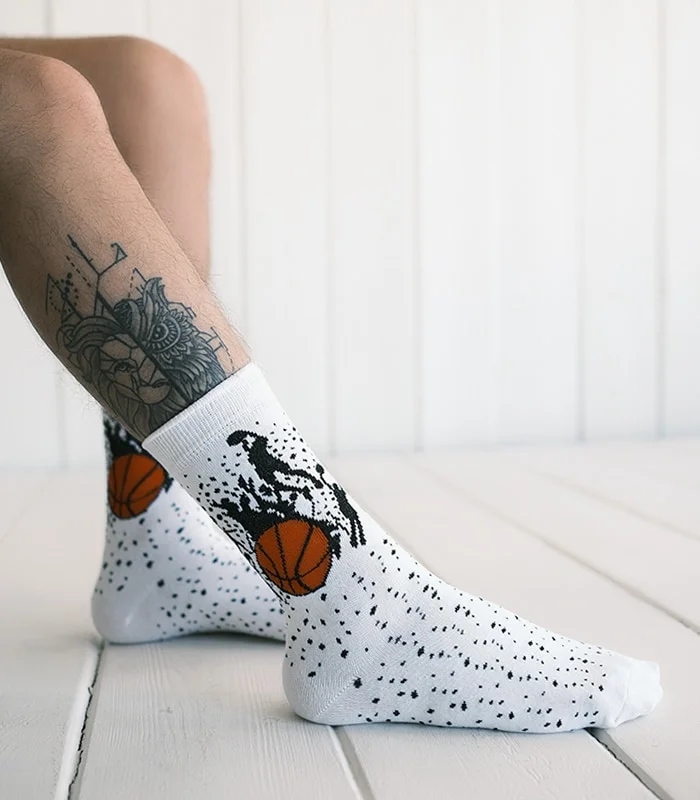 Basketbol Desenli Çorap - Görsel 1