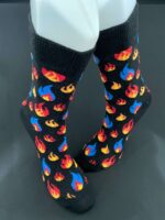 alev desenli soket çorap