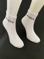 free desenli beyaz tenis çorap3